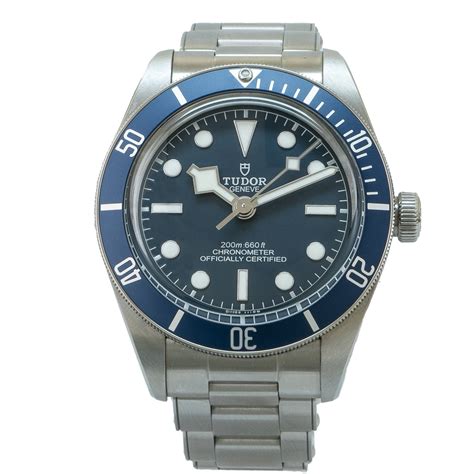 tudor 79030g|tudor black bay blue dial.